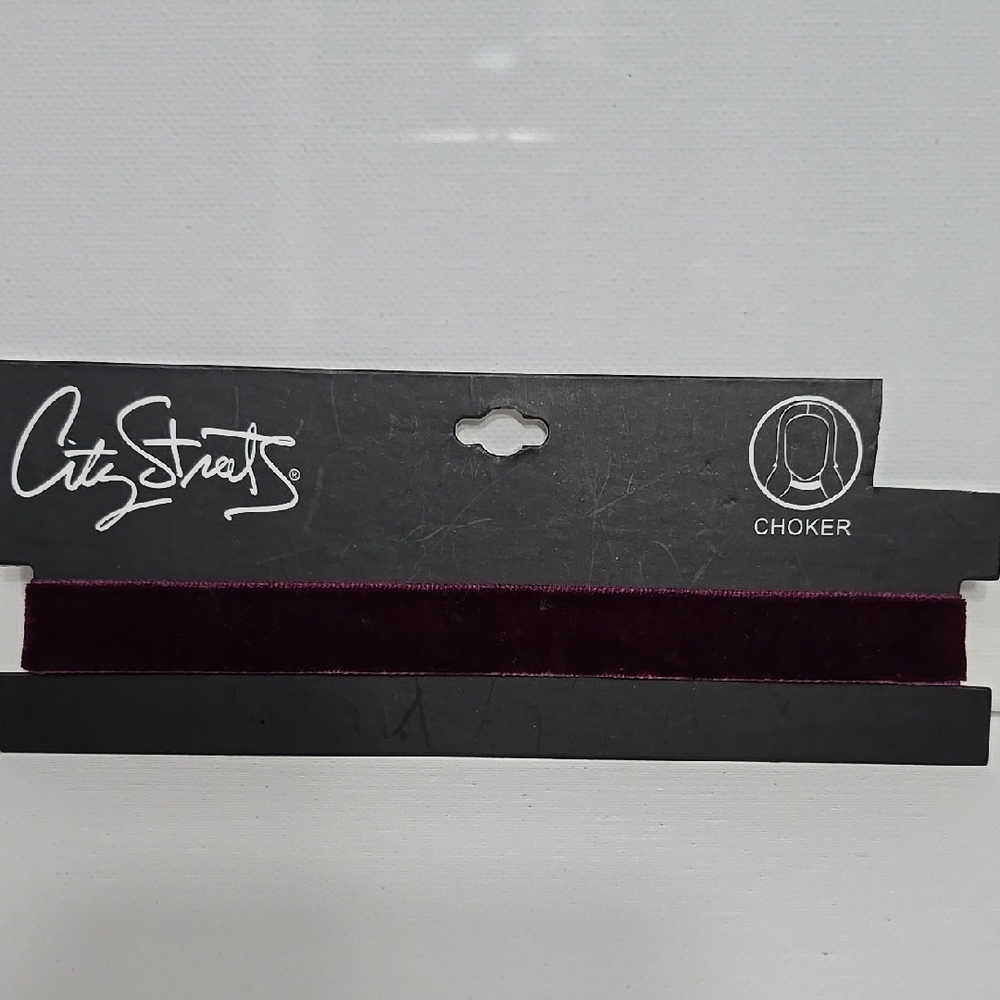 Burgundy Velvet Choker